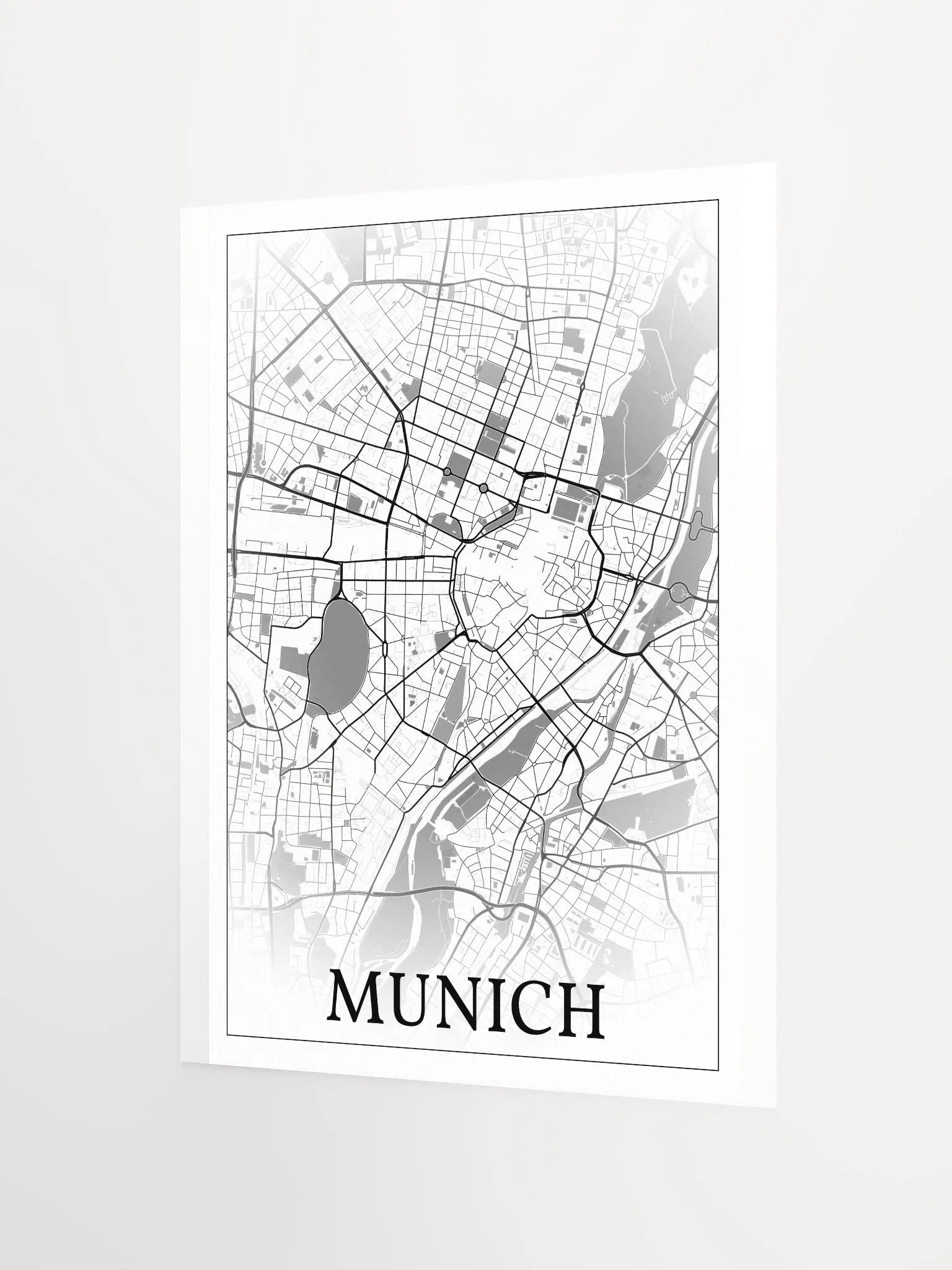 Munich, Germany, city map print product image (8)