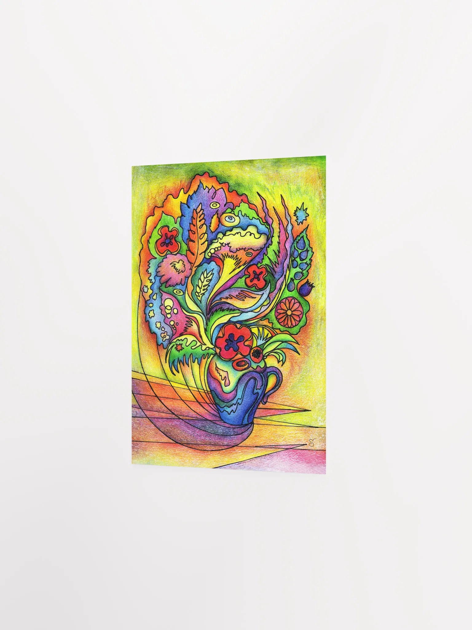 Whimsical Bouquet: Vibrant Matte Poster - Bright Bouquet product image (3)