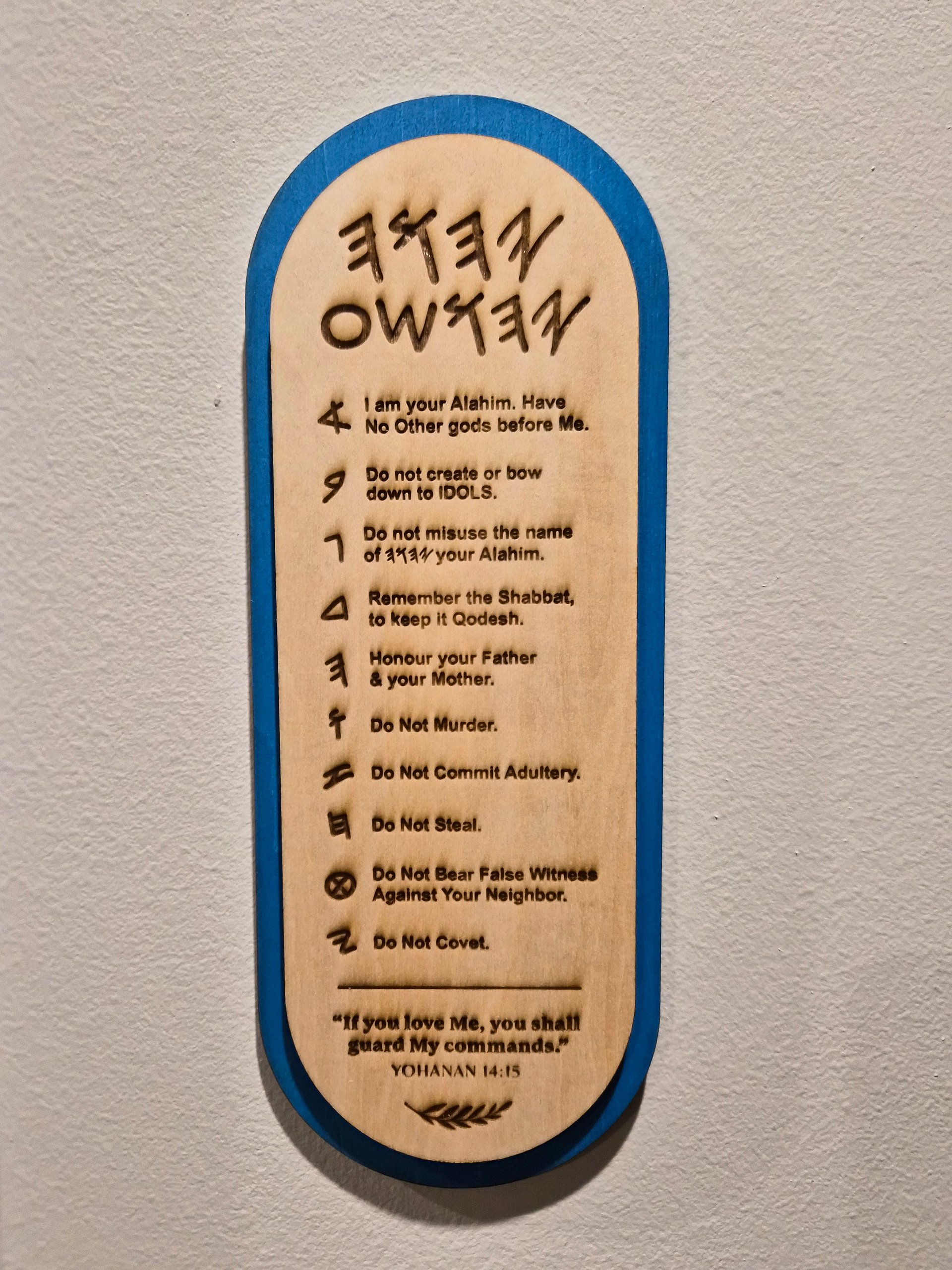 Blue Ten Commandments Art product image (2)