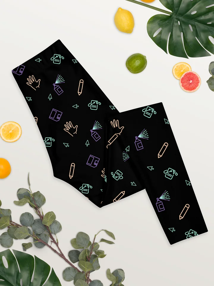 Computer Lab pattern leggings product image (1)