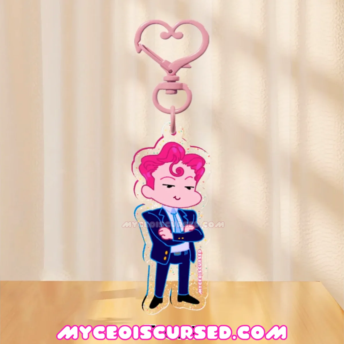 Cursed CEO - Glitter Acrylic Charm🩷 product image (1)