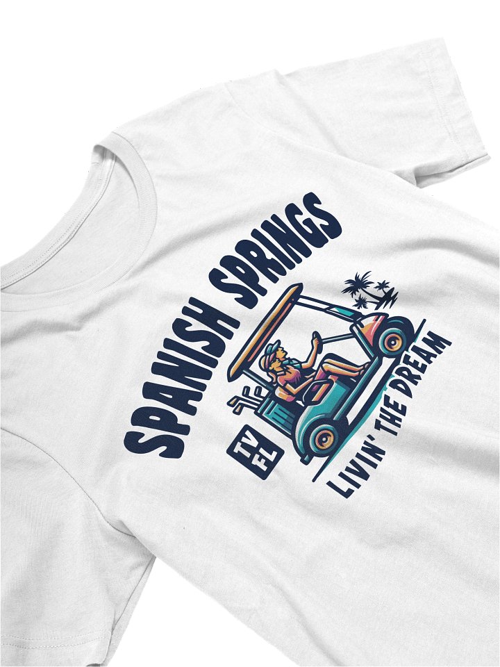 Spanish Springs TV Florida USA Fun Golf Cart Design T-shirt product image (2)