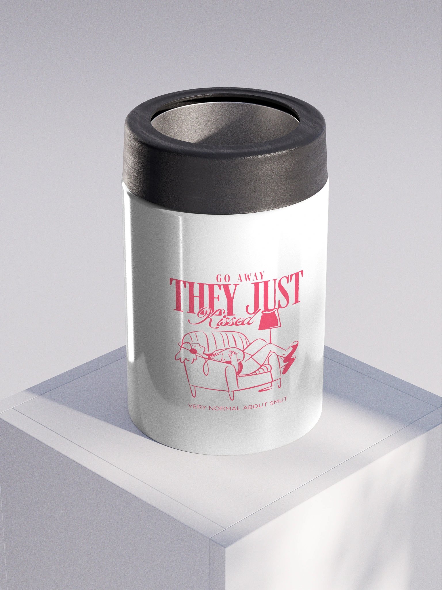 go away, they just kissed audiobook koozie product image (3)