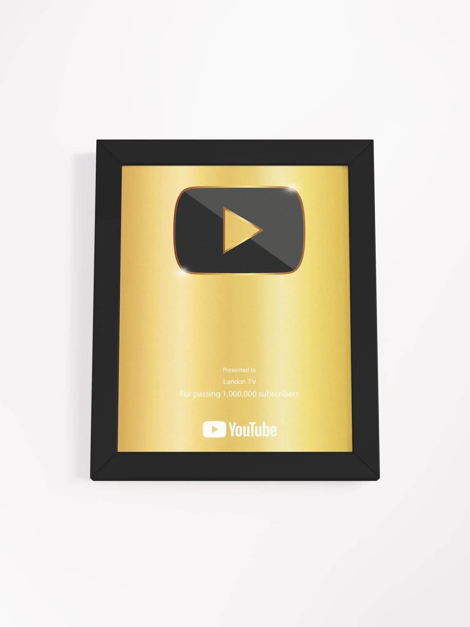 Golden Play Button Commemorative Poster product image (5)