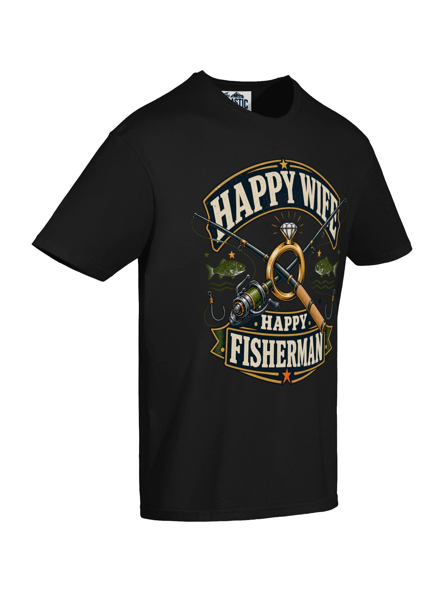 Happy Wife Happy Fisherman T-shirt product image (6)