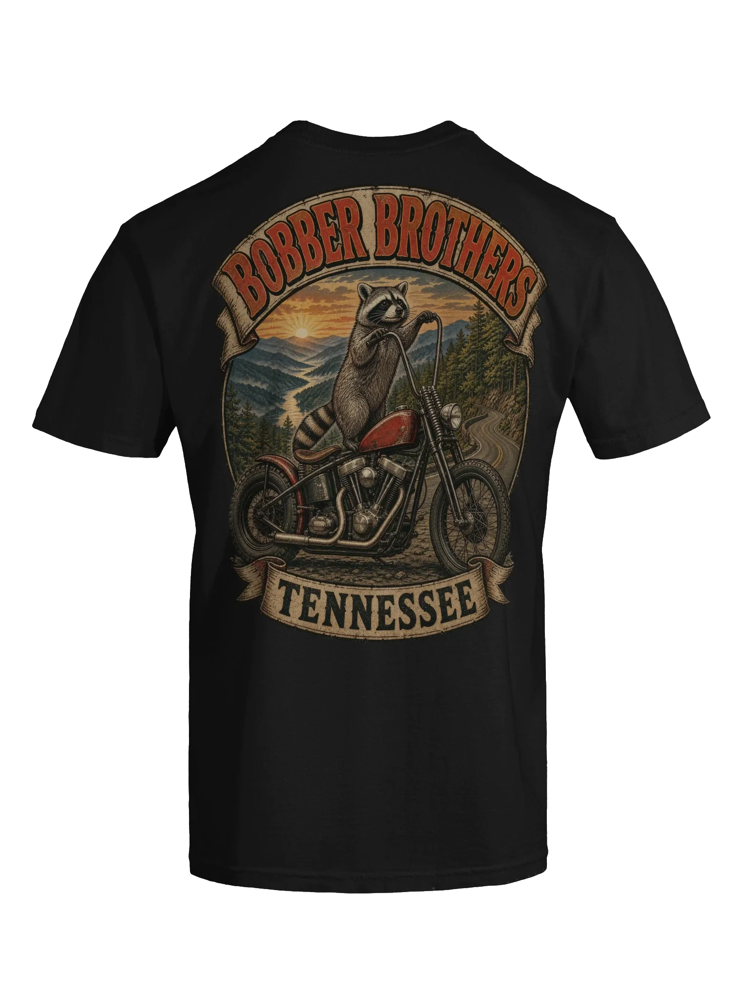 Tennessee motorcycle t-shirt design by Bobber Brothers