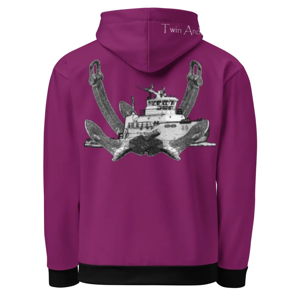 2 Anchor Titan Tug (Eggplant) – Performance Marine Wear | Twin Anchor Apparel North Current Line product image (1)
