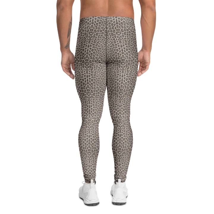 Athletic Men's Leggings Bold Brown Leopard Print product image (2)