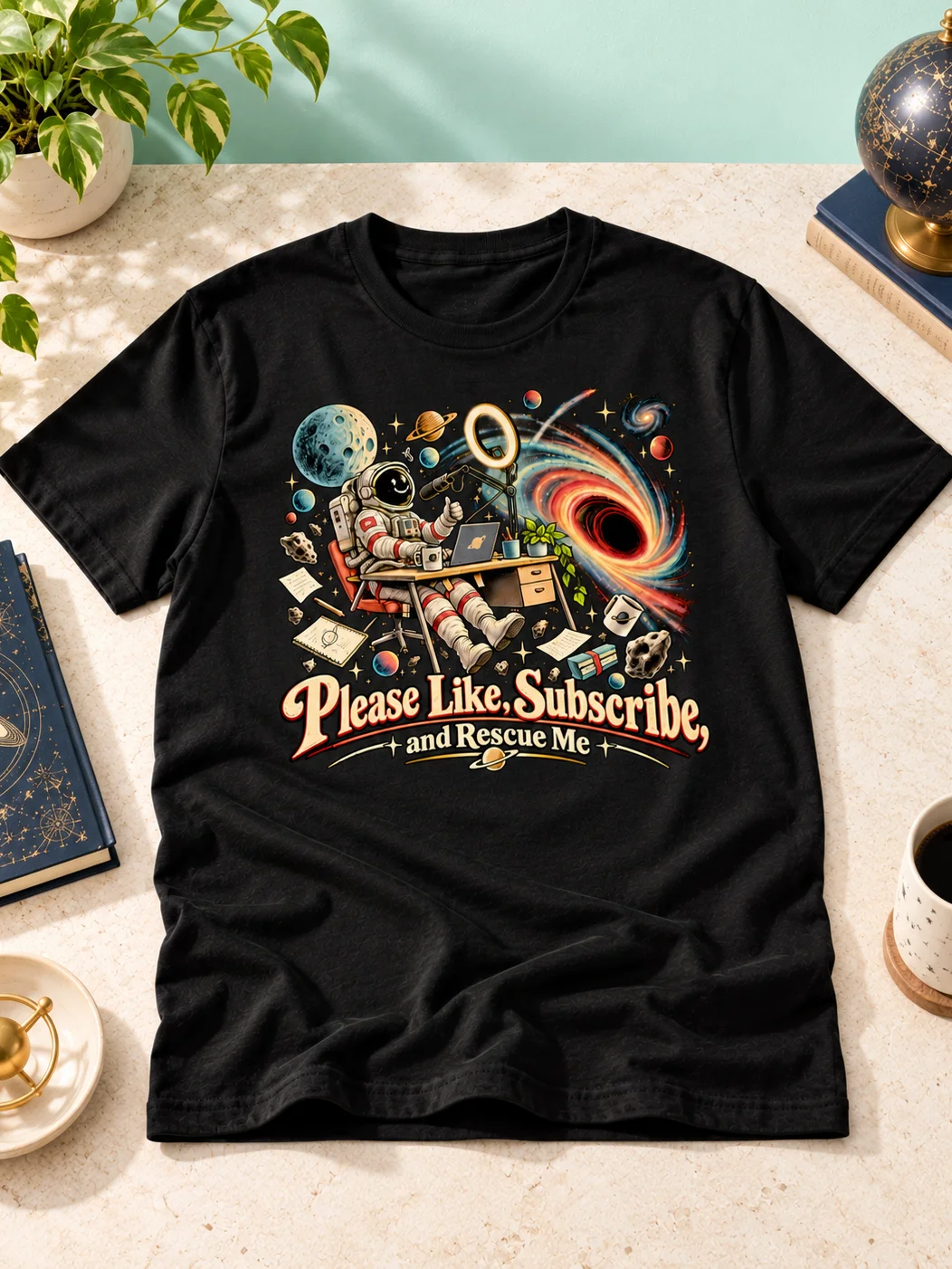 Please Like, Subscribe, and Rescue Me Astronaut T-Shirt product image (2)