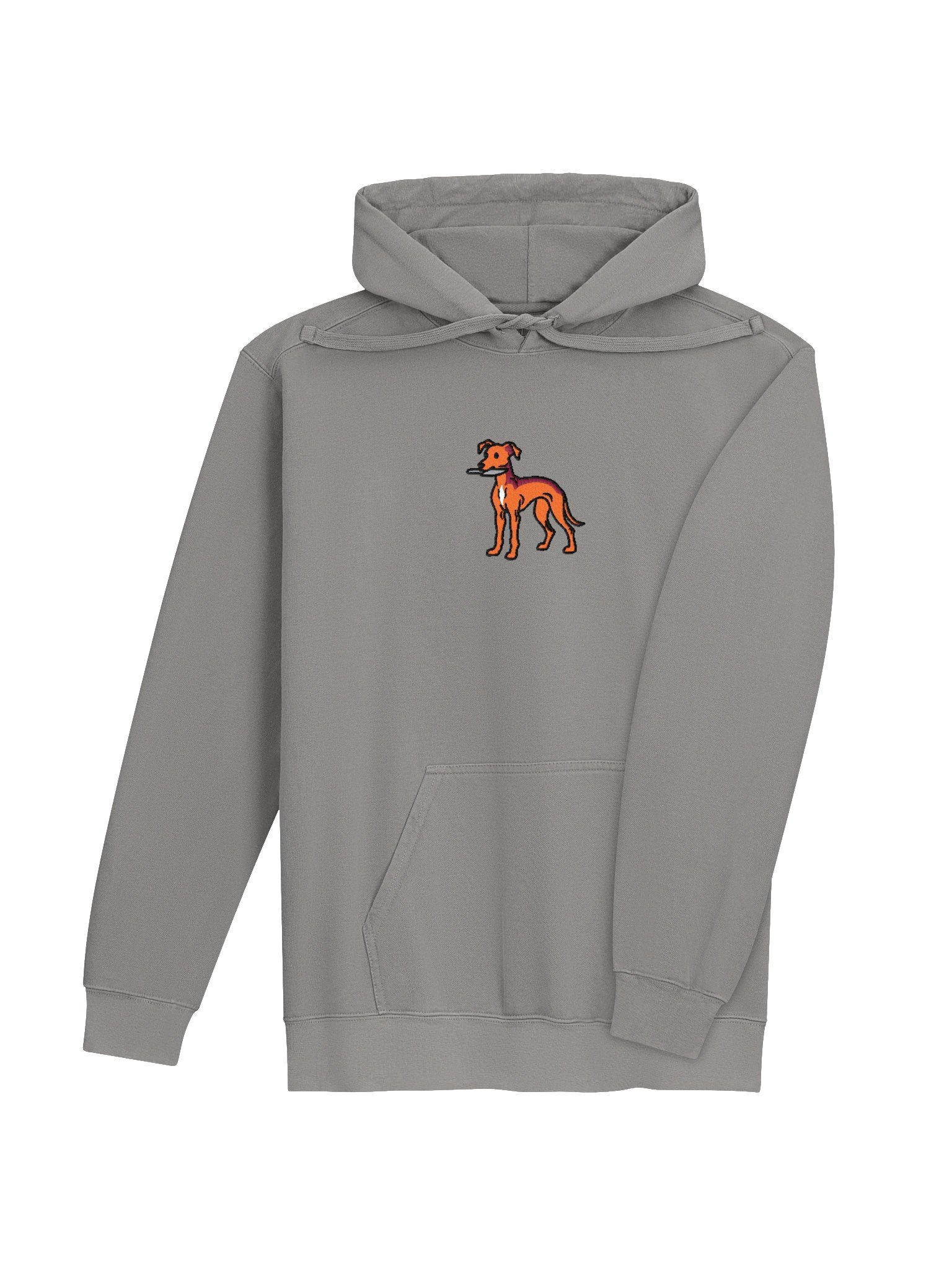 Funny Chibi-Style Whippet(Red) Embroidered Premium Hoodie product image (36)