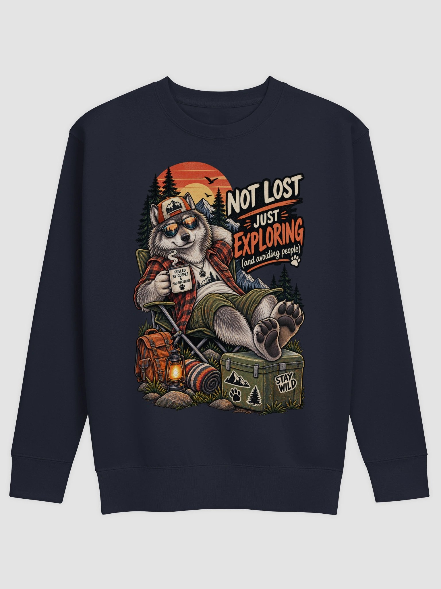 Not Lost Just Exploring - Sarcastic Funny Animal Lover Sweatshirt product image (2)