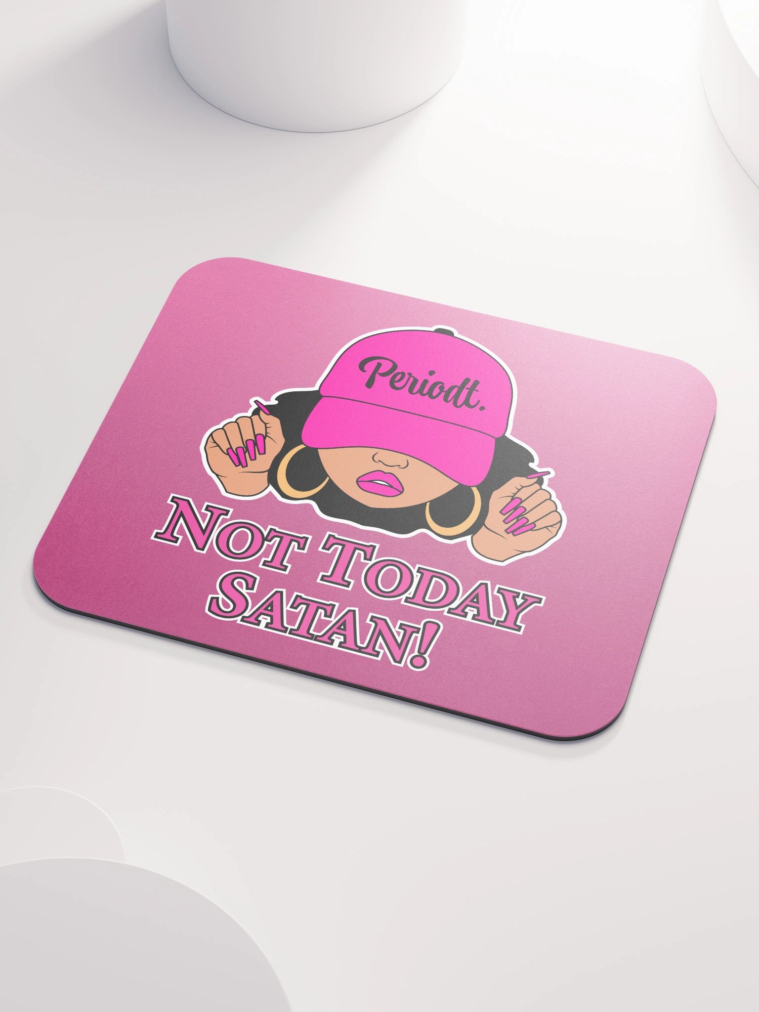 Not Today Satan, V2 Pink Mouse Pad product image (3)