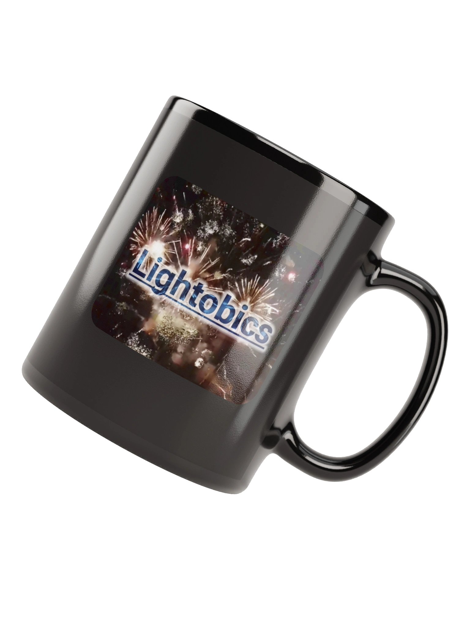 Lightobics Logo Inspirational Black Glossy Mug product image (4)