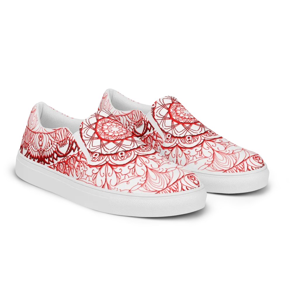 Radiant Red Mandala Slip-Ons product image (6)