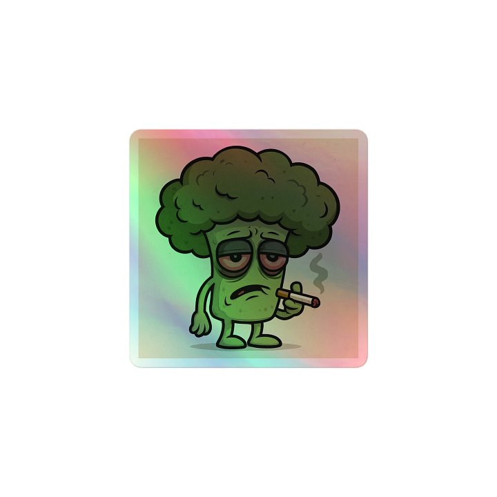 Strung Out Broccoli Holographic Sticker product image (1)