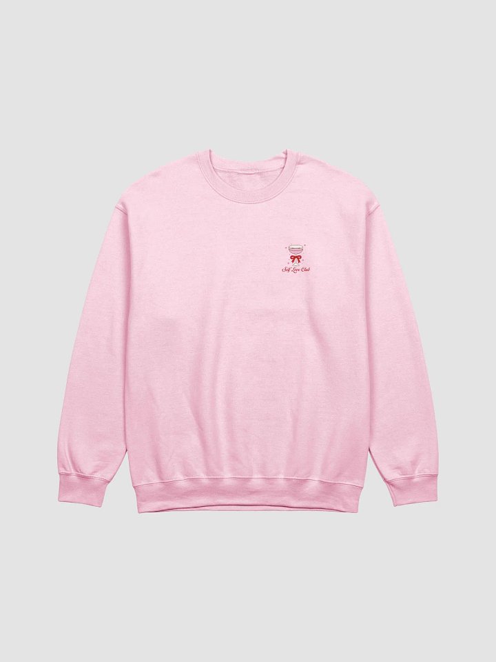 self love club printed crewneck [red lettering] product image (4)