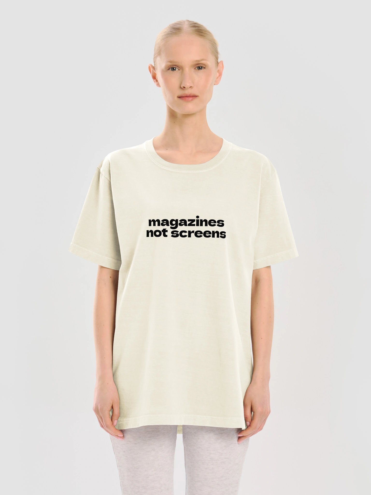 magazines not screens off-white regular tee product image (9)