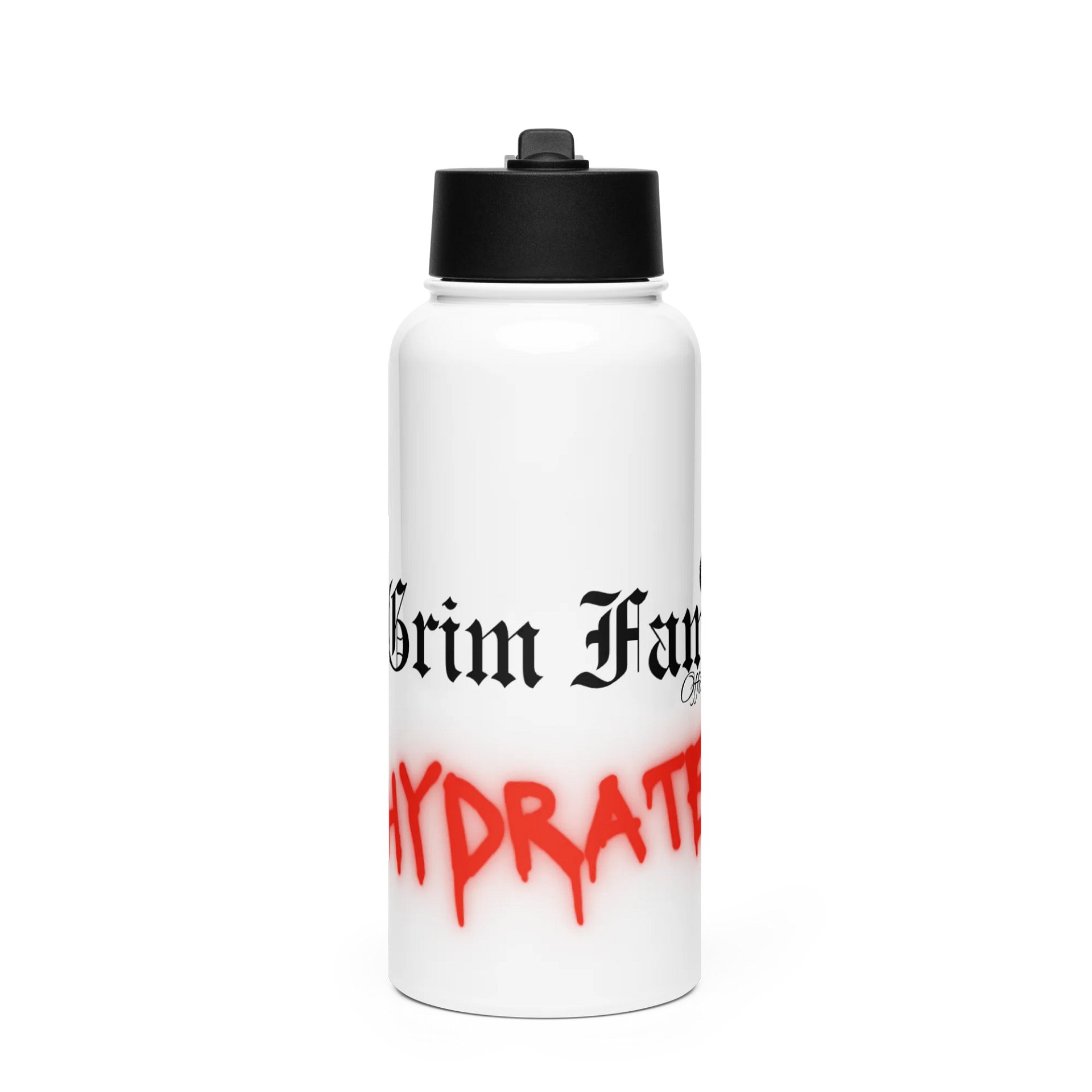GRIM FAM "HYDRATE” Bottle #2 - Double-walled stainless steel with vacuum insulation 32 oz (950 ml) product image (1)
