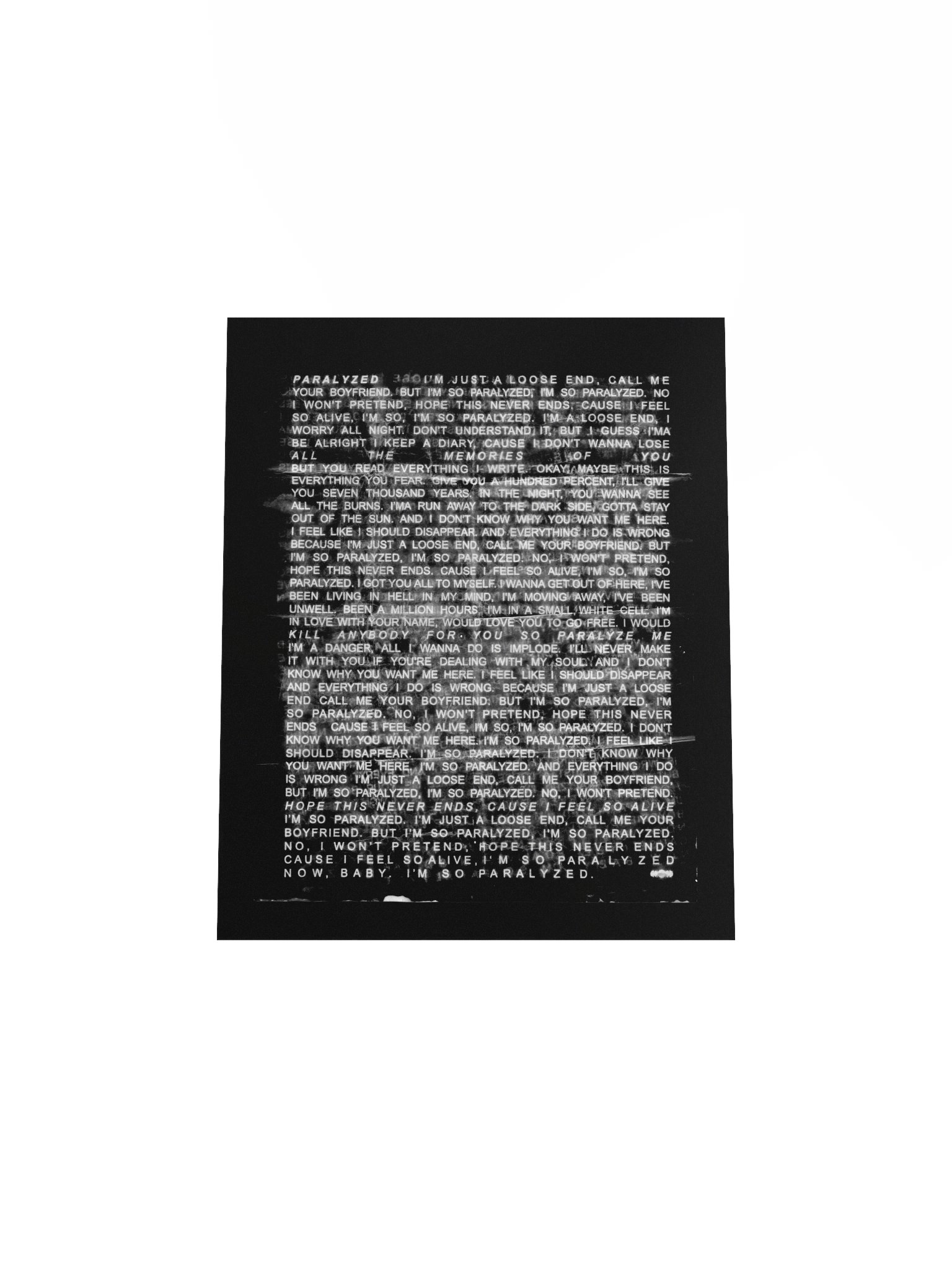 PARALYZED BLACKOUT POSTER product image (12)