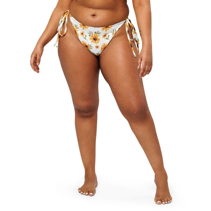 Watercolour Floral Pattern String Bikini Bottom - v6 product image (1)