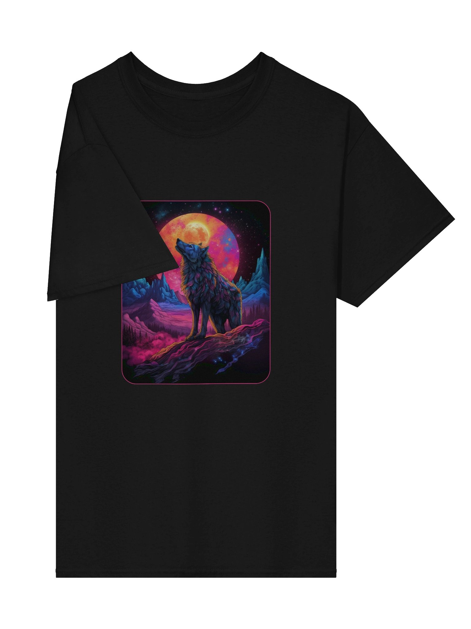 Moonlit Howl Wolf T-Shirt product image (3)