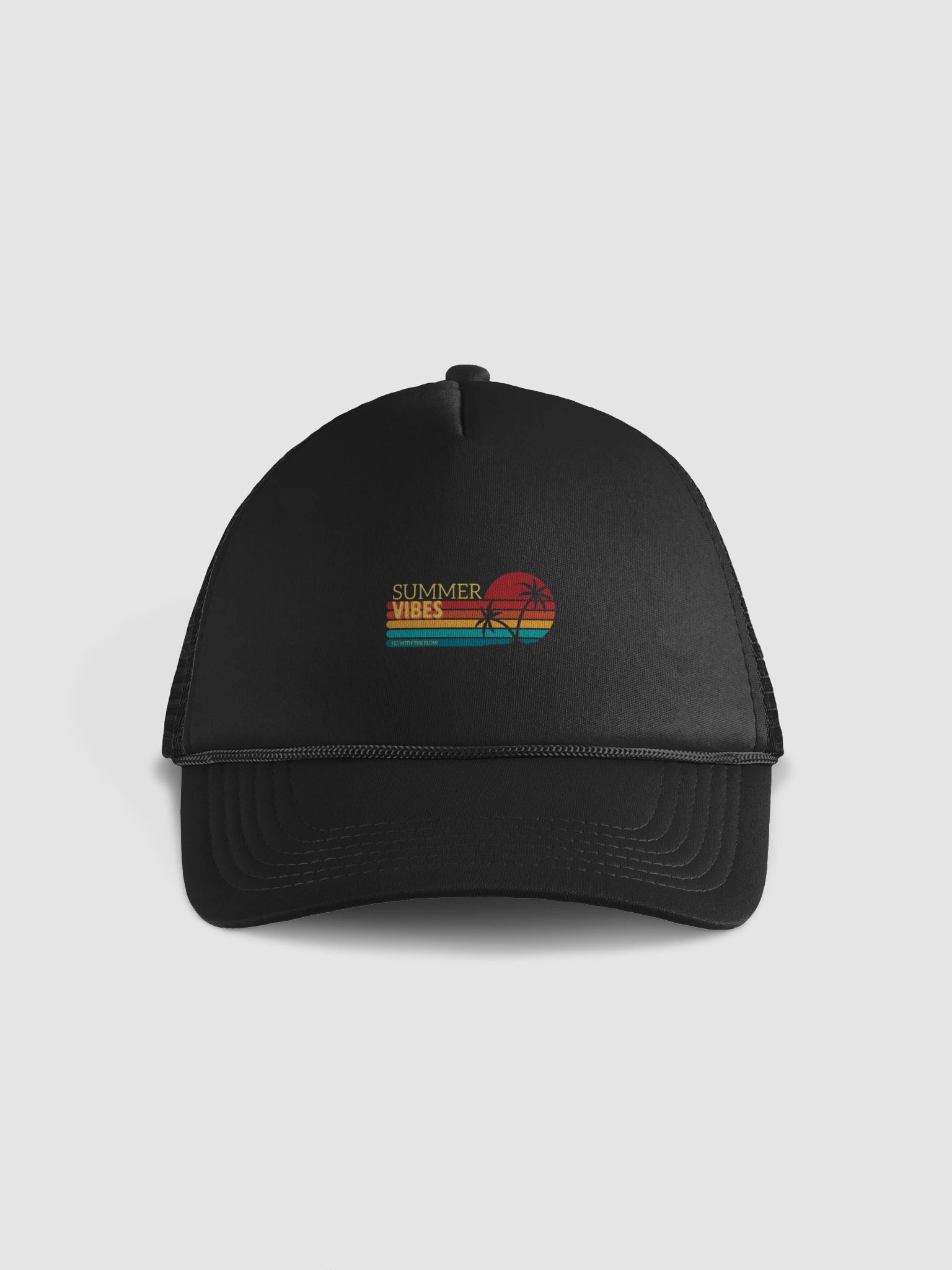 Tropical Vibes Foam Trucker Hat product image (2)