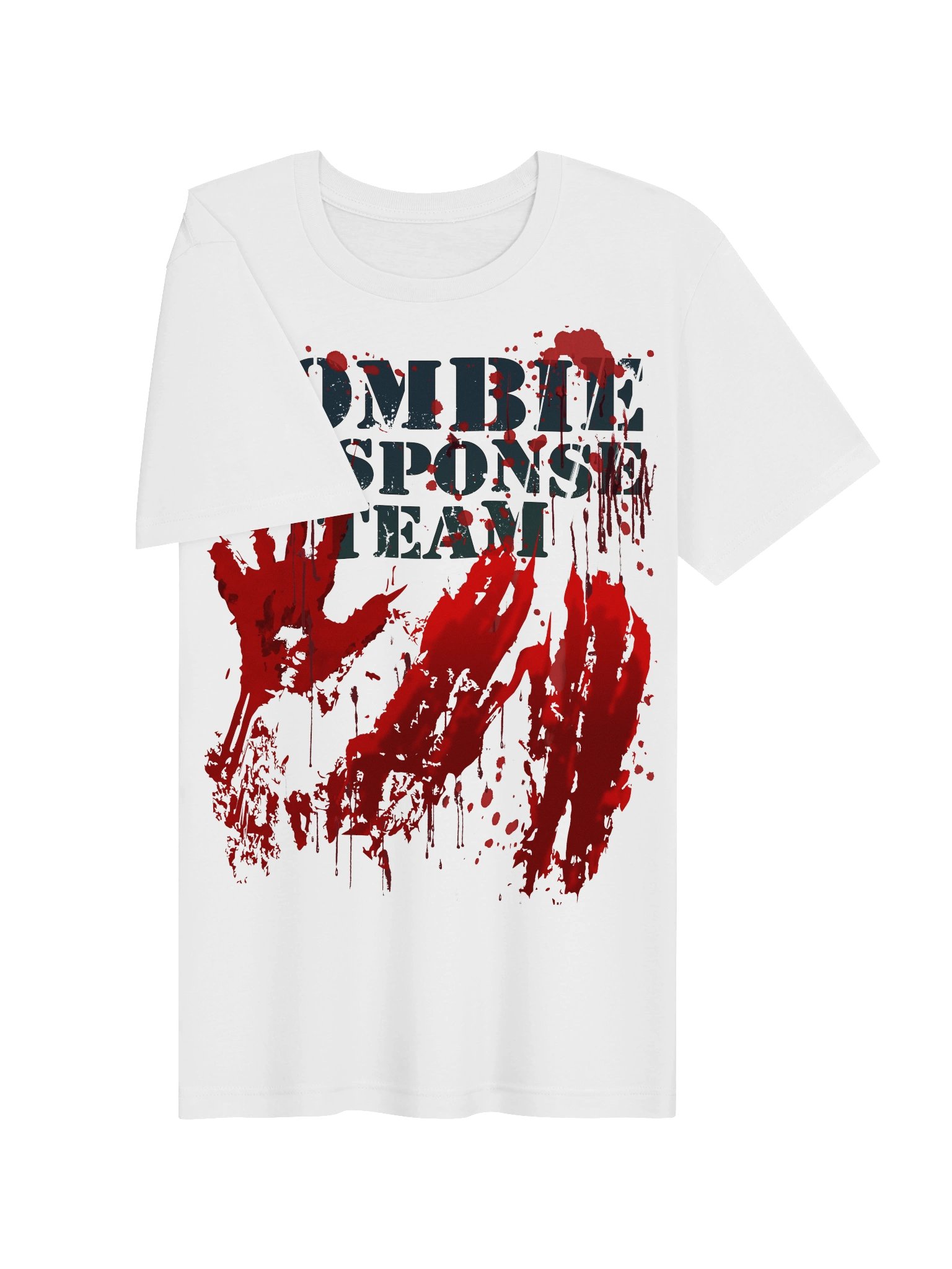 Zombie Shirt Blood Splatter Zombie Response Team Hand Prints product image (4)