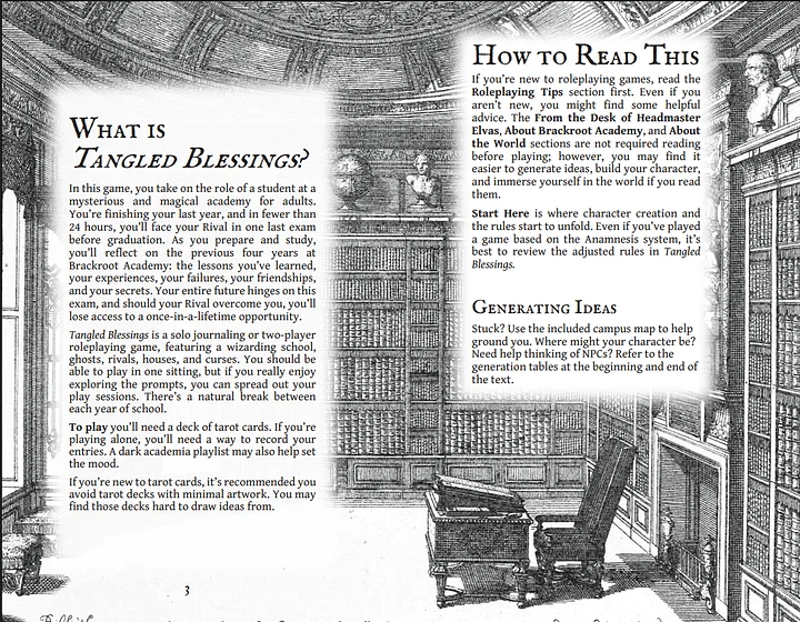(Digital) Tangled Blessings: A 1-2 Player Magical School Horror Tabletop RPG product image (2)