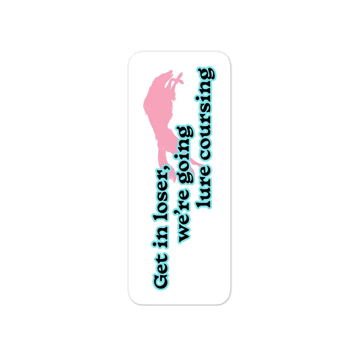 Lure Coursing Sticker - Pink Dog product image (1)