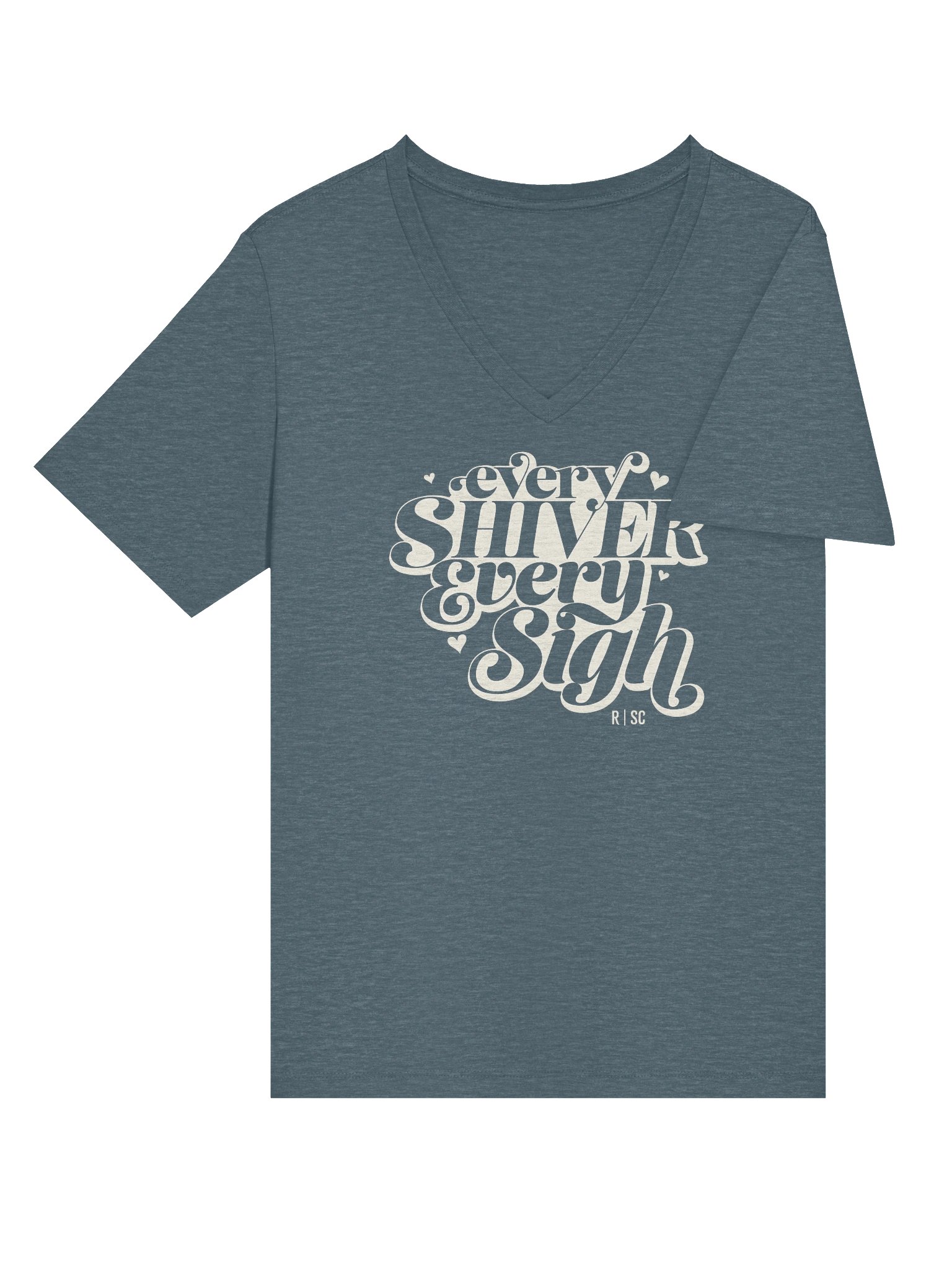 Every Shiver Every Sigh VNeck Tshirt (Shadow) product image (40)