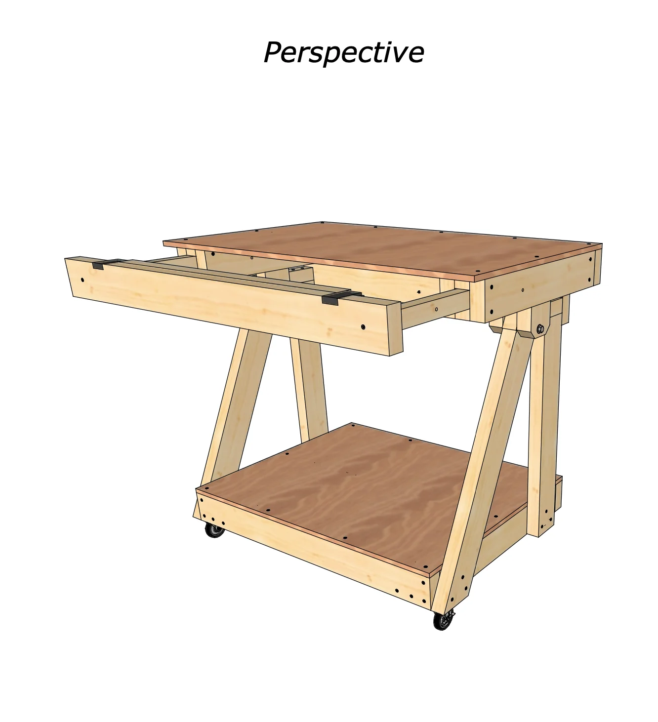 Mobile Workbench/Panel Cart Digital Plans product image (2)