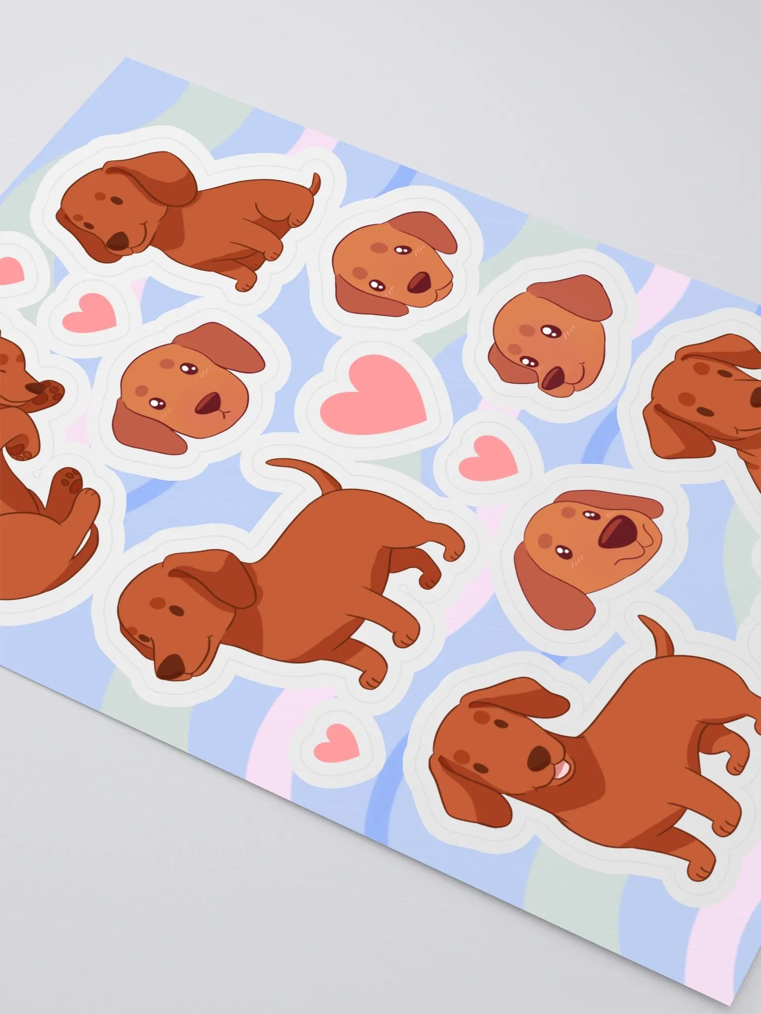 Whimsical Dachshund Delight Sticker Sheet product image (3)