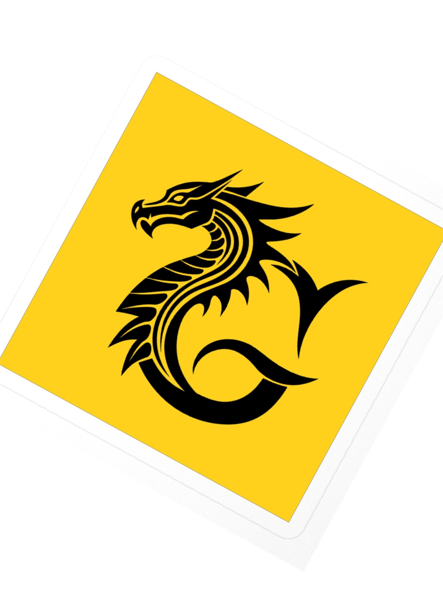 Dragon Letter G Sticker — Monogram Initial G 0...with Fierce Dragon Silhouette product image (2)
