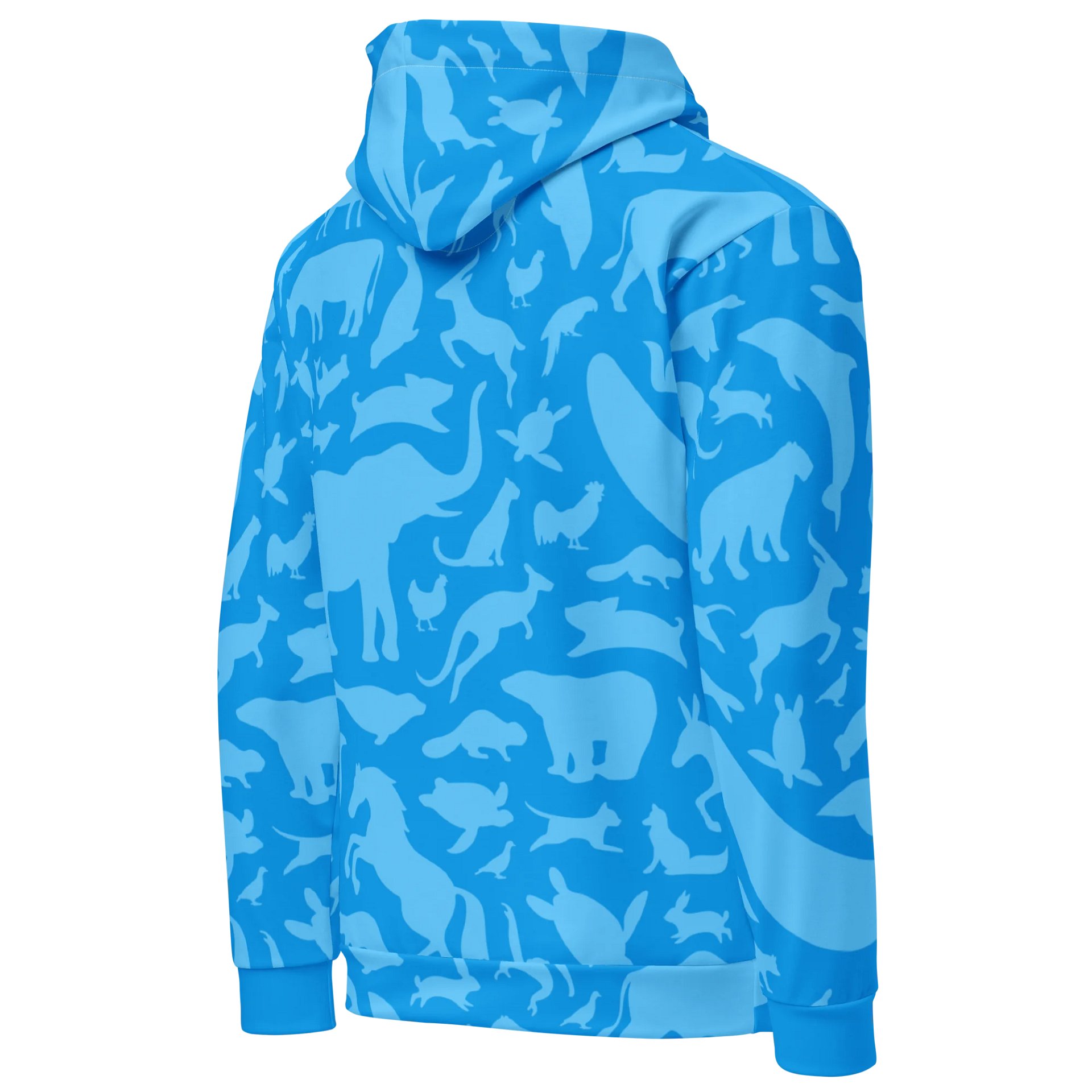 Animal Print Hoodie - Blue on blue product image (5)