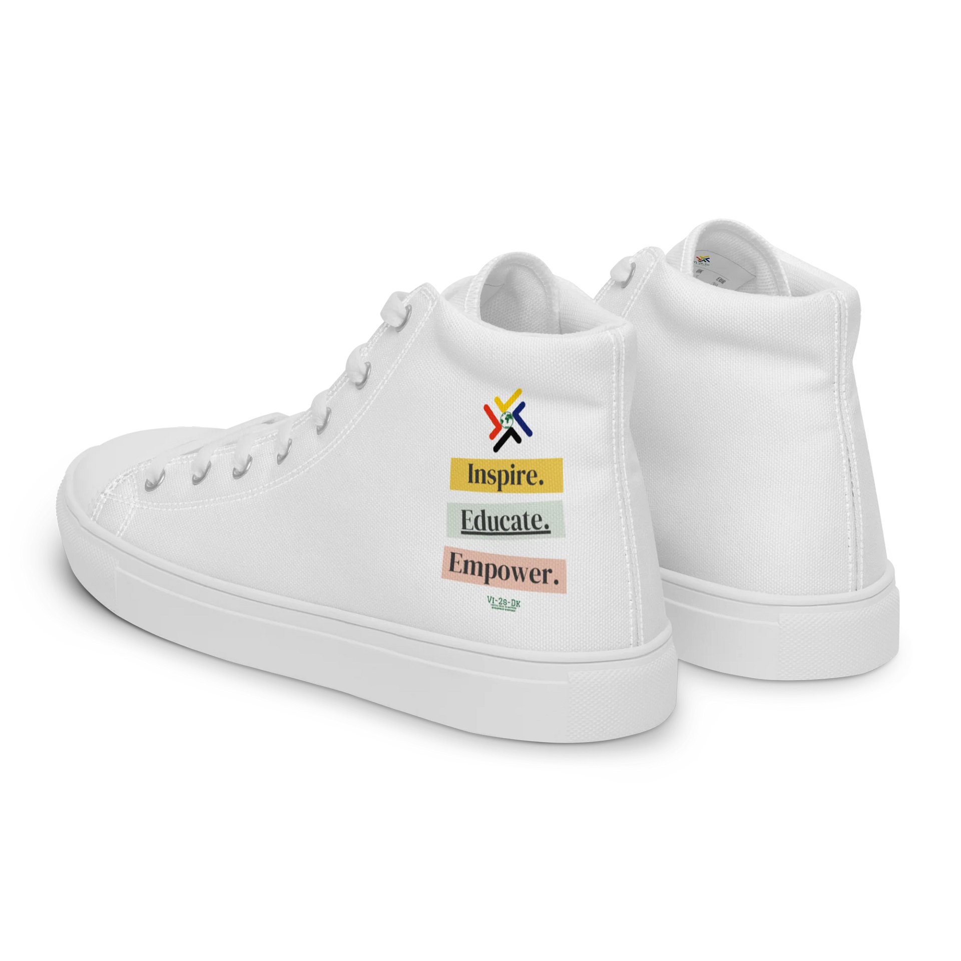 Inspire.Educate.Empower. Women's High Top Canvas Shoes product image (4)