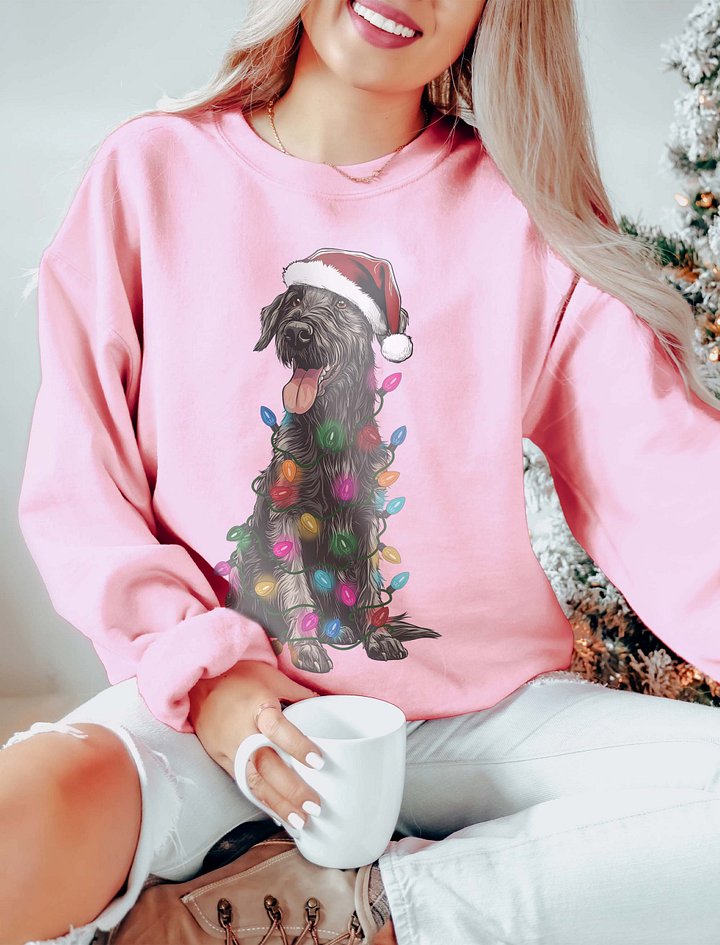 Funny Irish Wolfhound(Black) Christmas Sweatshirt product image (15)