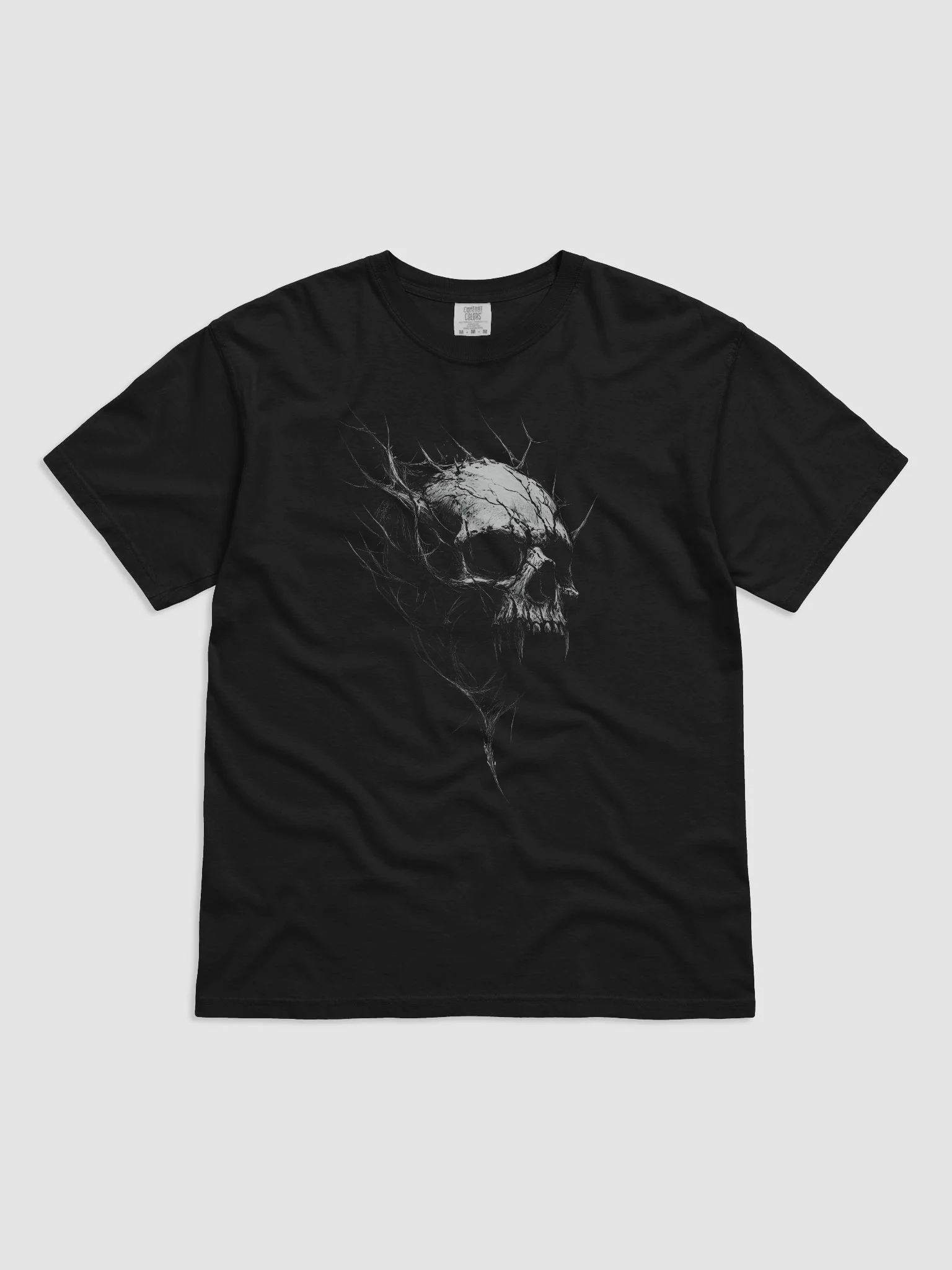 Smoke Skull Black Short-Sleeve Graphic T-Shirt product image (1)