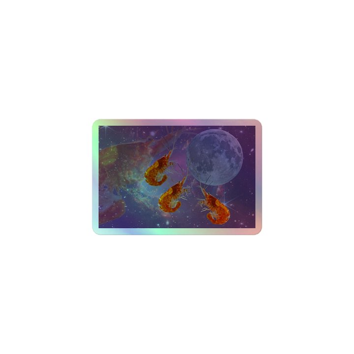 Shrimp Wolf Moon Sticker product image (1)