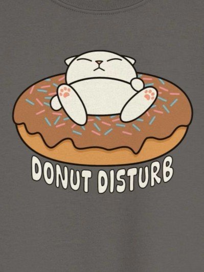 Donut Disturb Cat - Unisex Youth Heavyweight T-shirt product image (1)