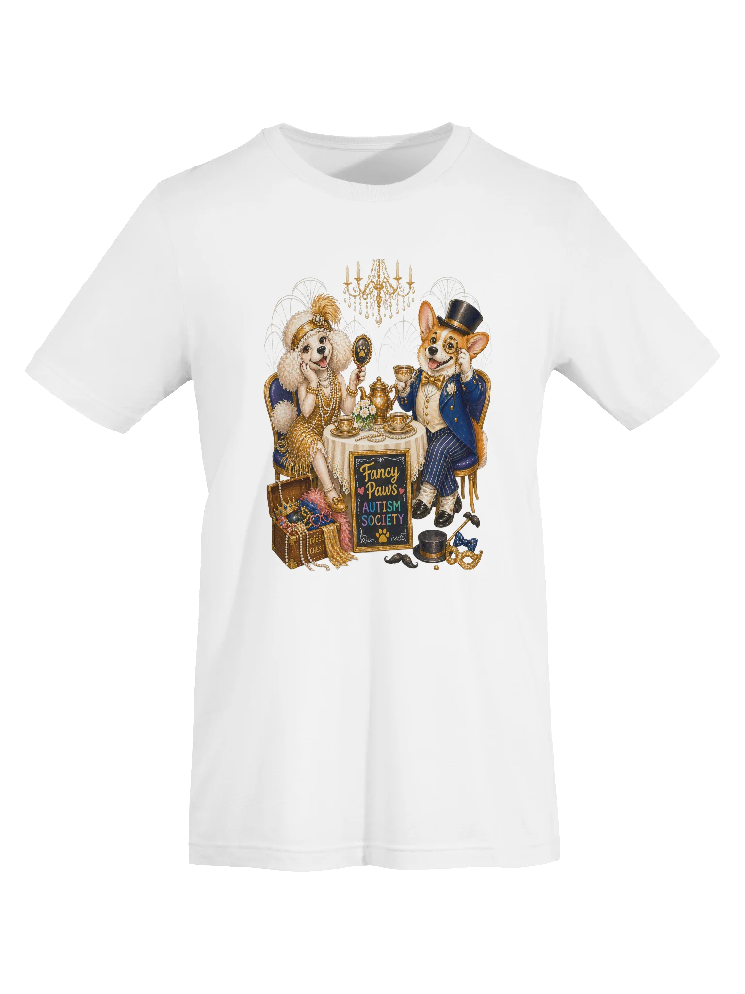 Fancy Paws Autism Society Tee – Blue & Gold Edition product image (7)