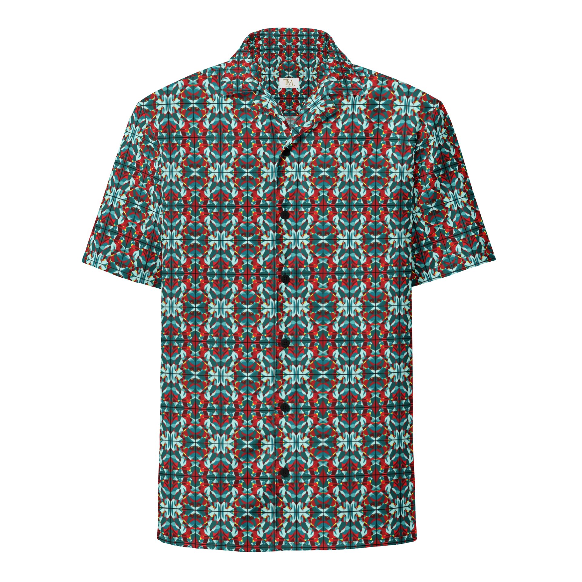 Green Stained Glass – Tropical Pattern Hawaiian Shirt product image (1)