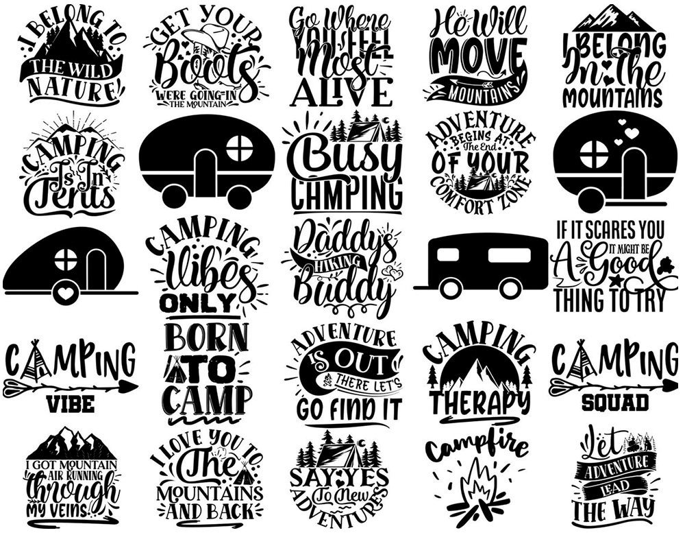 120 Camping SVG Bundle for Cricut | Camper SVG PNG DXF EPS | Camp Life SVG Files for Mugs & Shirts Instant Download product image (5)