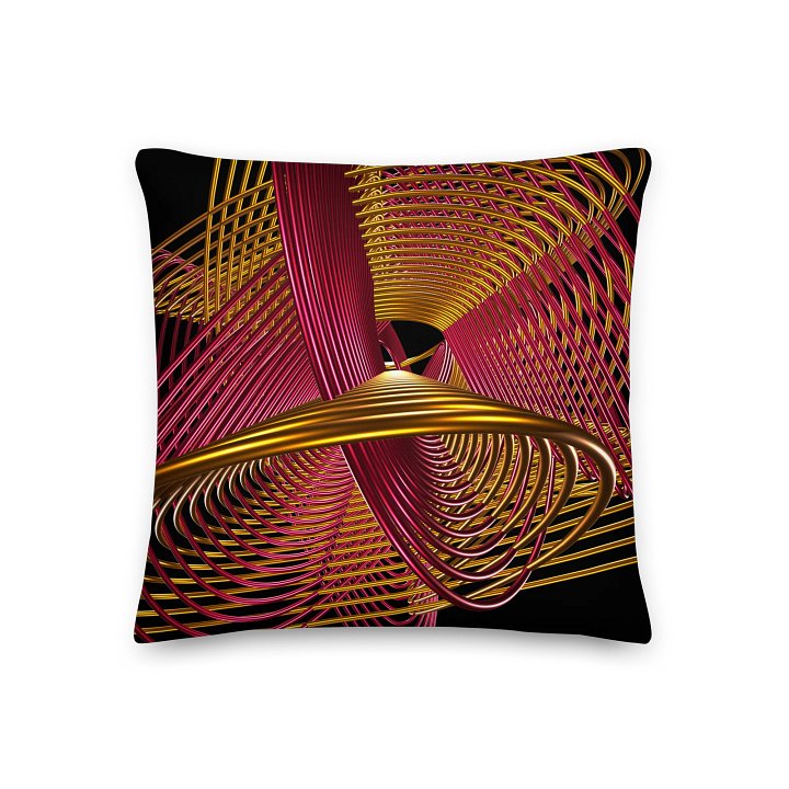Oscilloscopic Dance 3+4 - Lissajous Figures Mathematical Art Pillow product image (2)