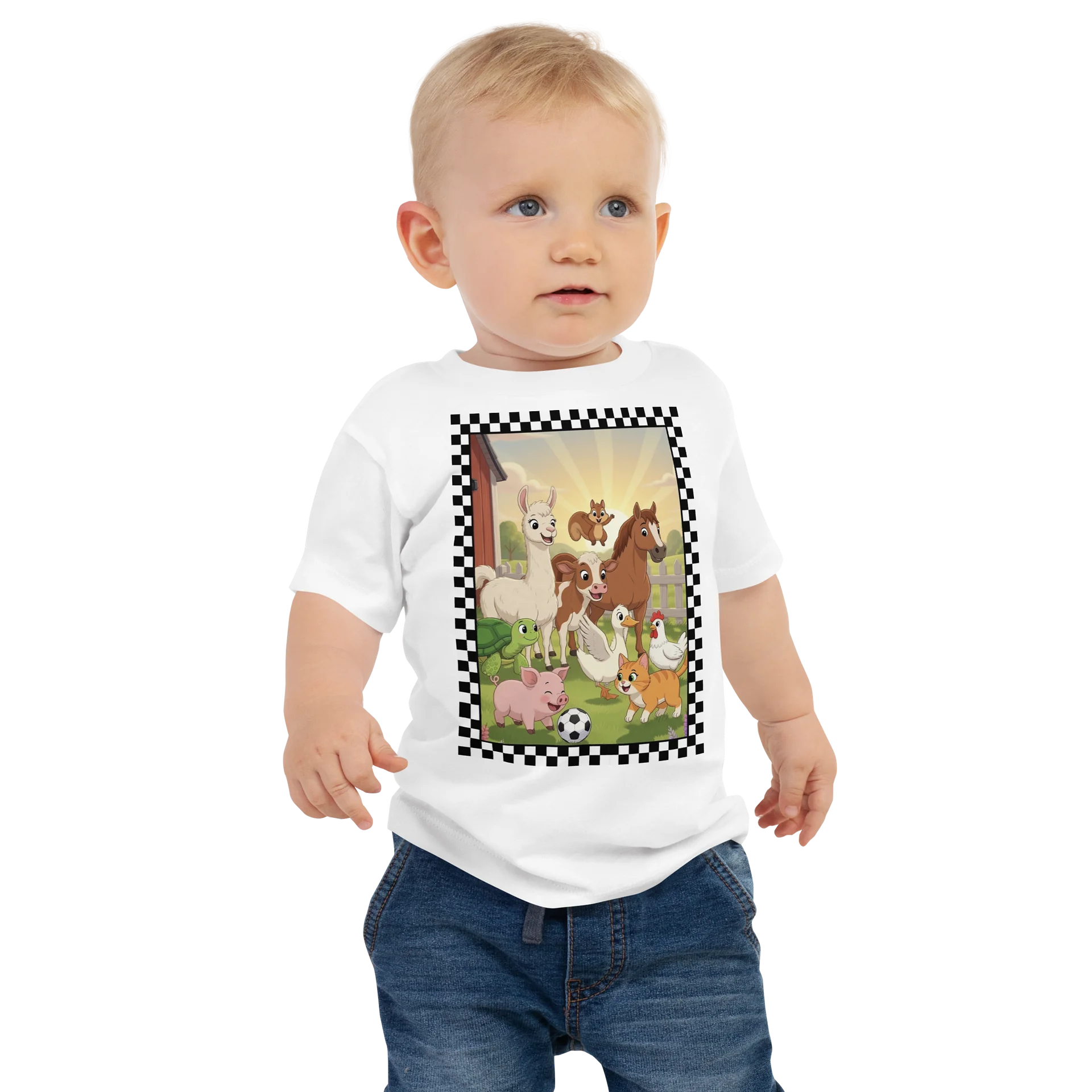 Farm Animal Soccer Baby Tee product image (1)