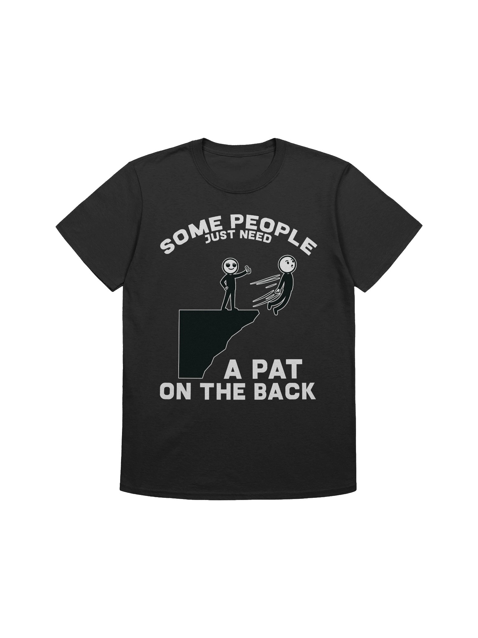 Meme – Pat on the Back – Push Off Cliff – Gildan Softstyle T-Shirt product image (1)