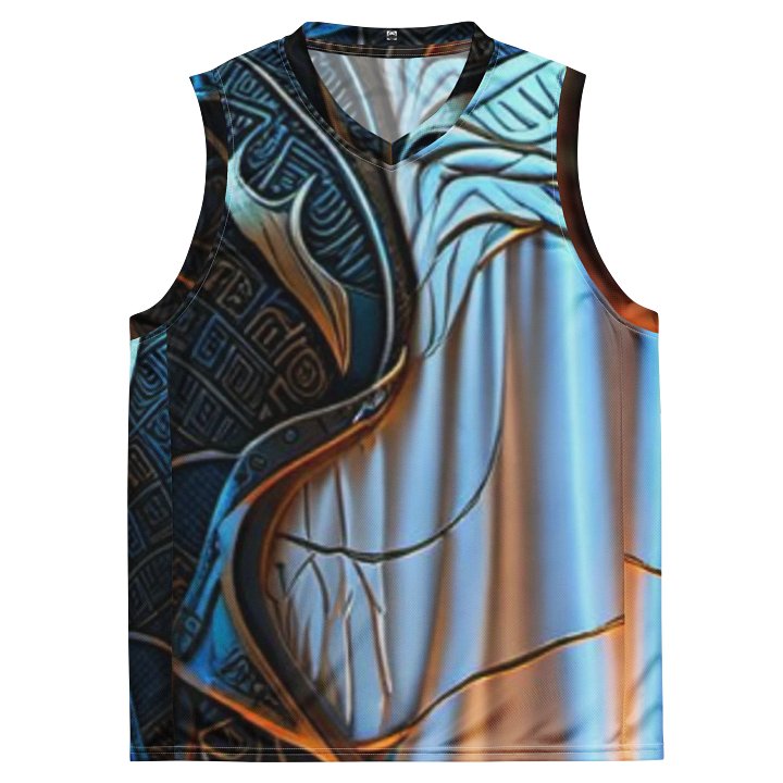 Artistic Geometric Recycled Basketball Jersey product image (2)