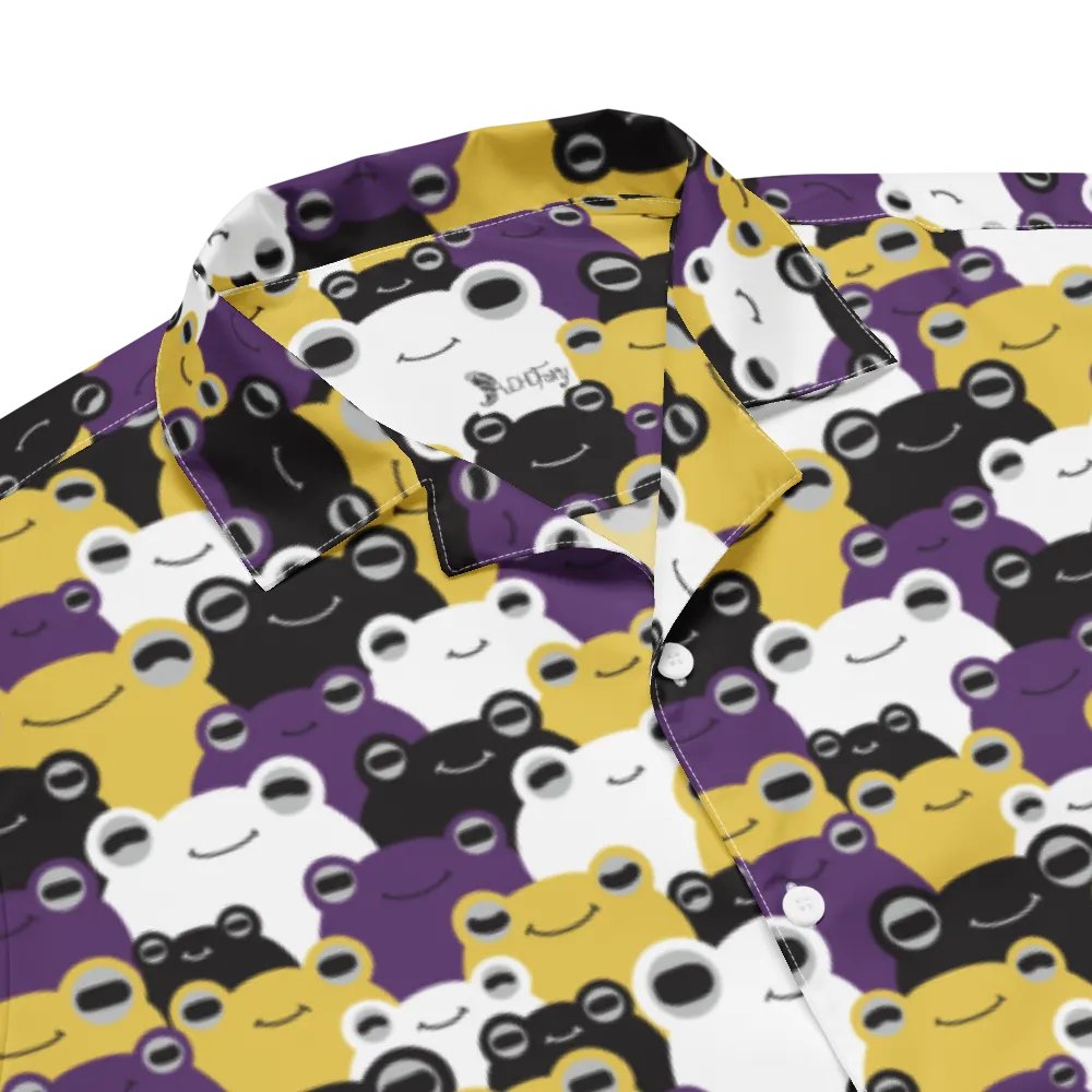 Frog-waiian Shirt Nonbinary Flag Colors product image (5)