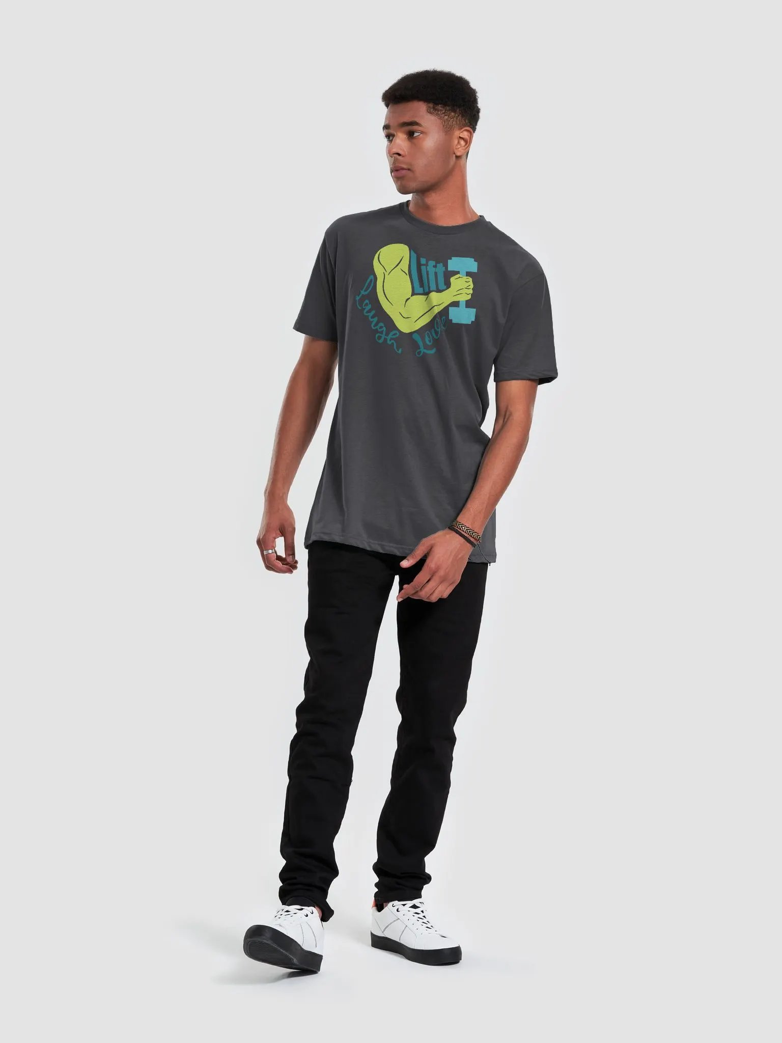 Lift Laugh Love Colorful Flex Gym Tee product image (5)