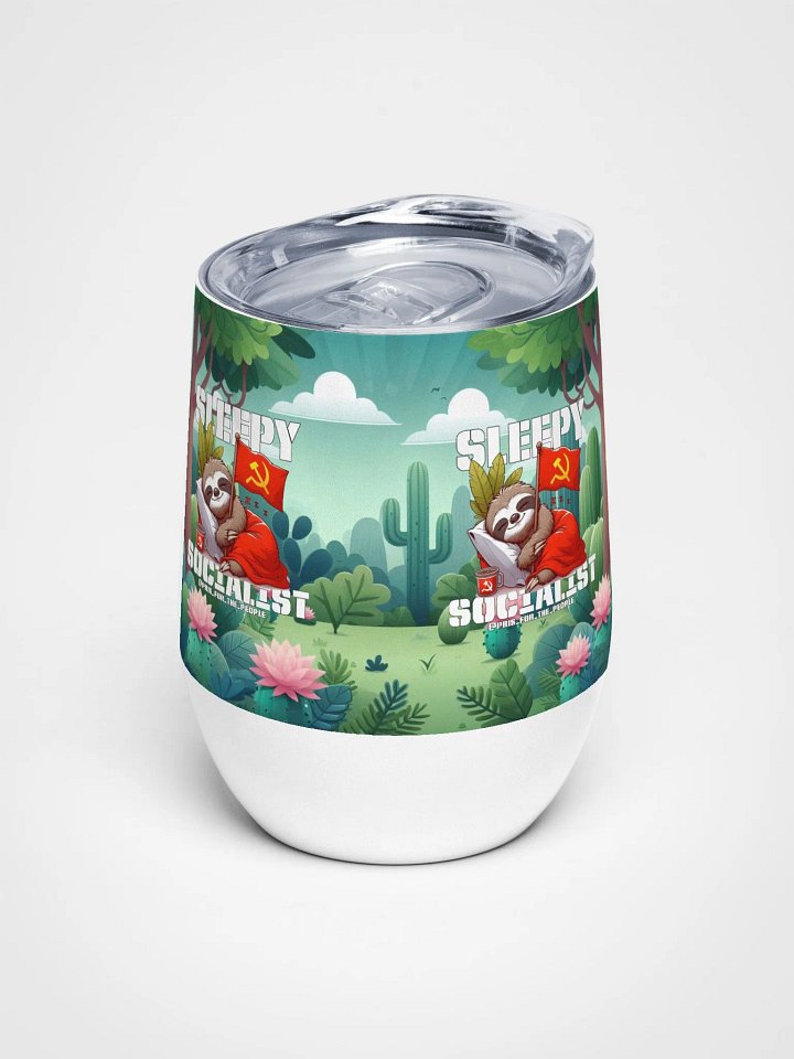 Sleepy Socialist Wine Tumbler product image (1)