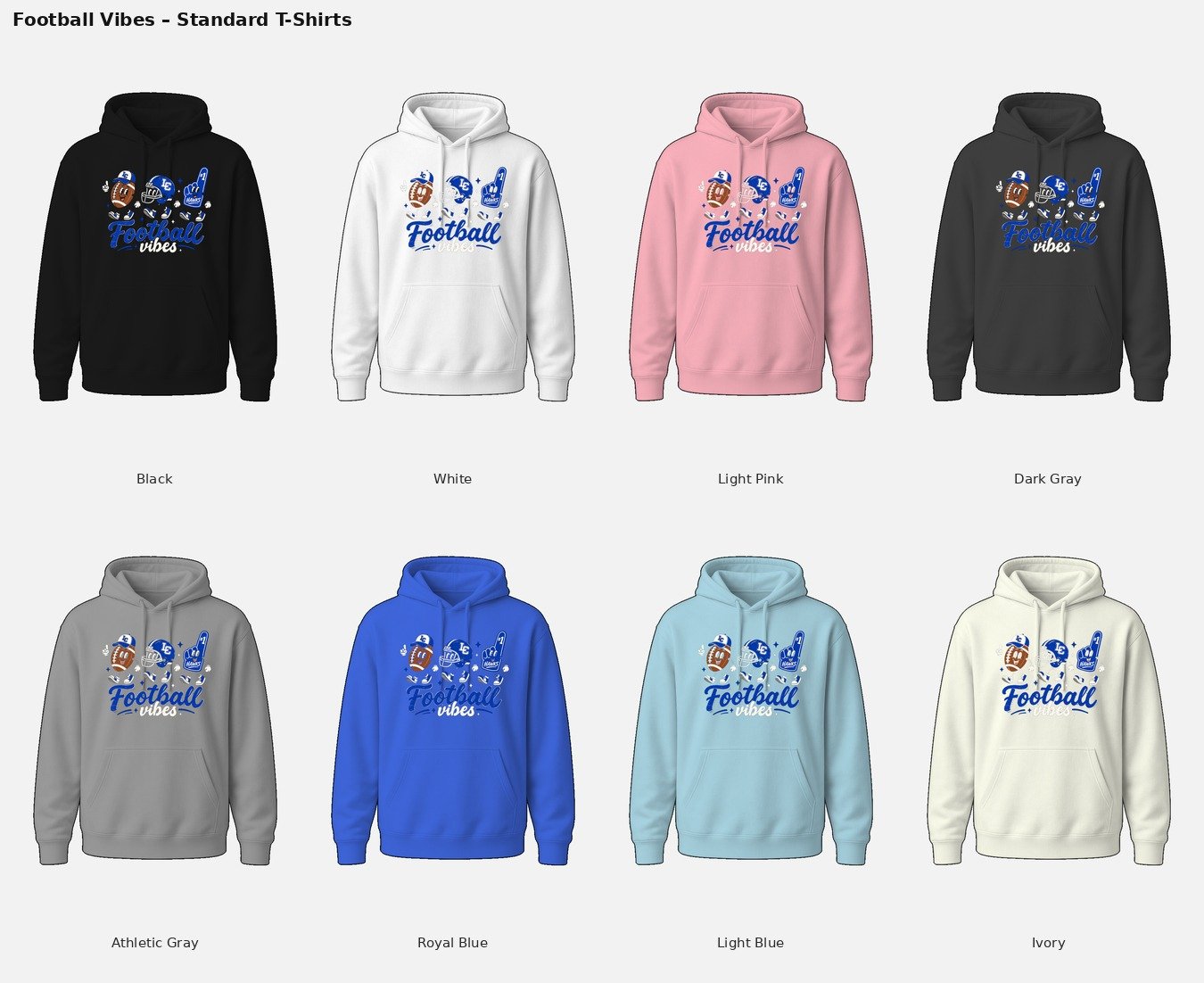 Football Vibes Comfort Colors Hoodie product image (2)